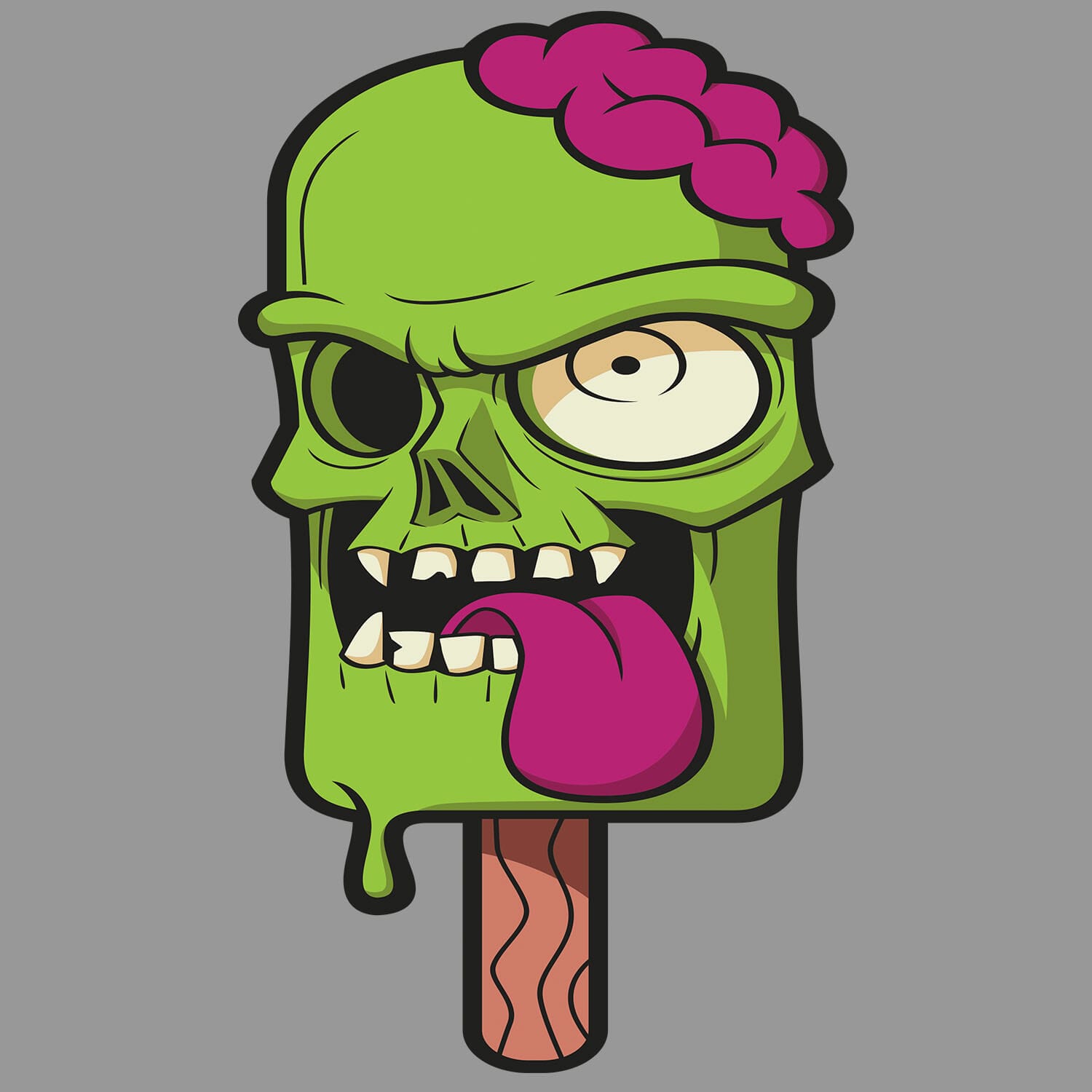 zombie icecream tshirt design