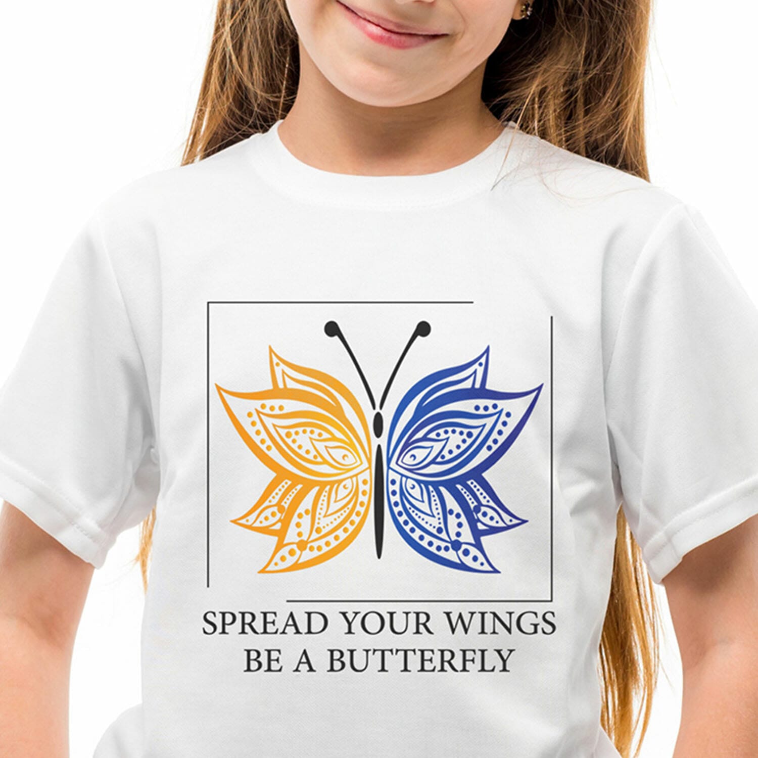 Delight your little ones with our 'A Butterfly' Free T-shirt Design, specially crafted for kids. Perfect for adding whimsy and color to their wardrobe!