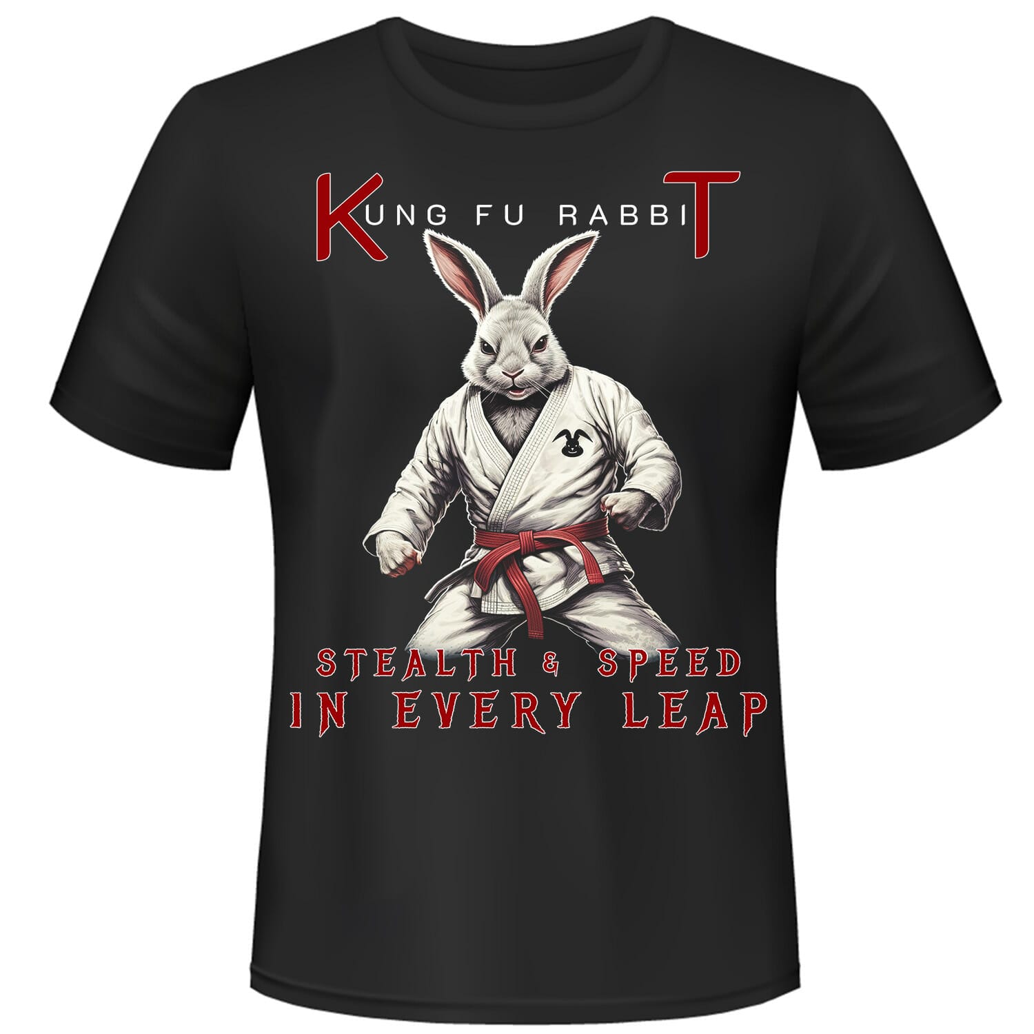 kung fu rabbit t-shirt design