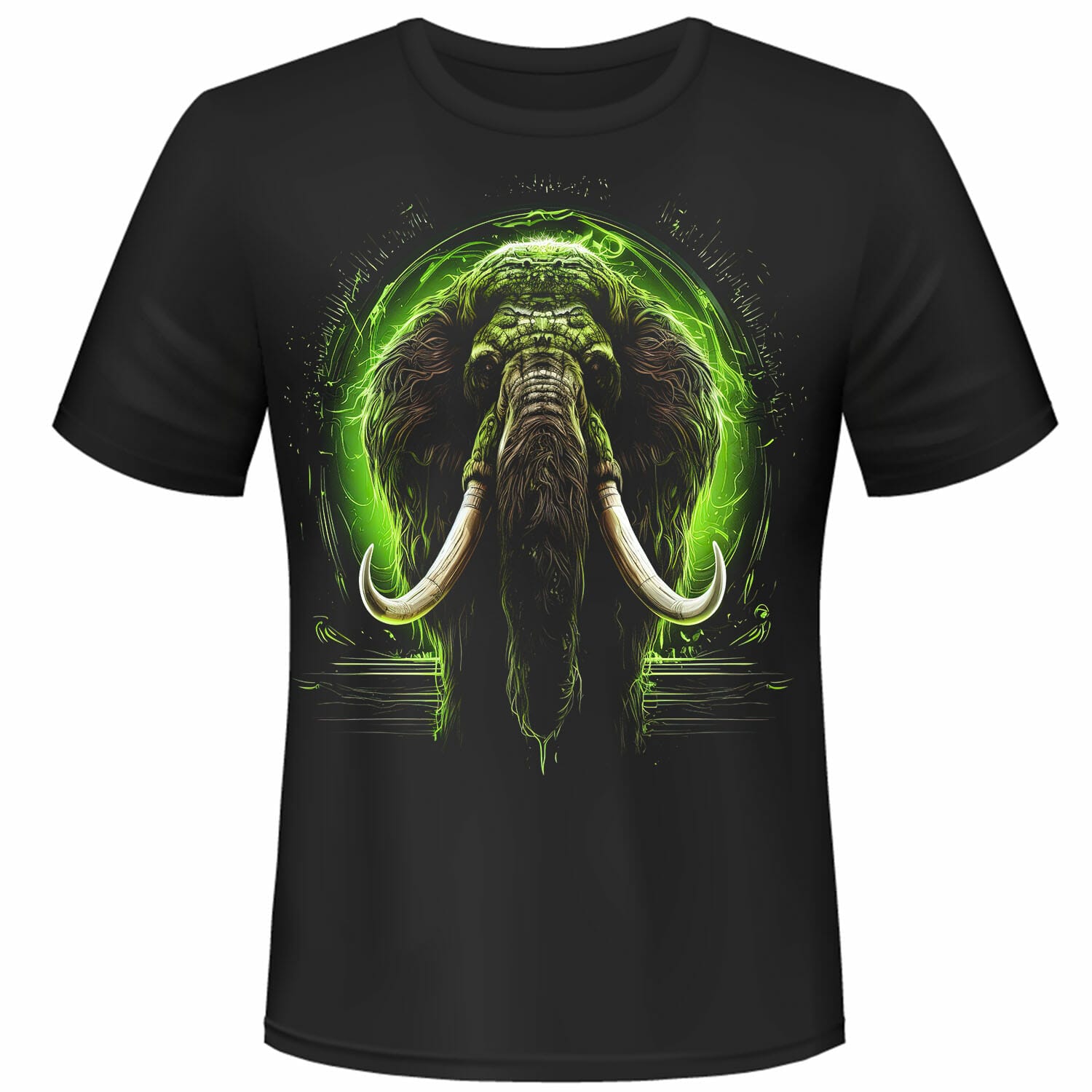 Mystical Mammoth T-Shirt Design For Free