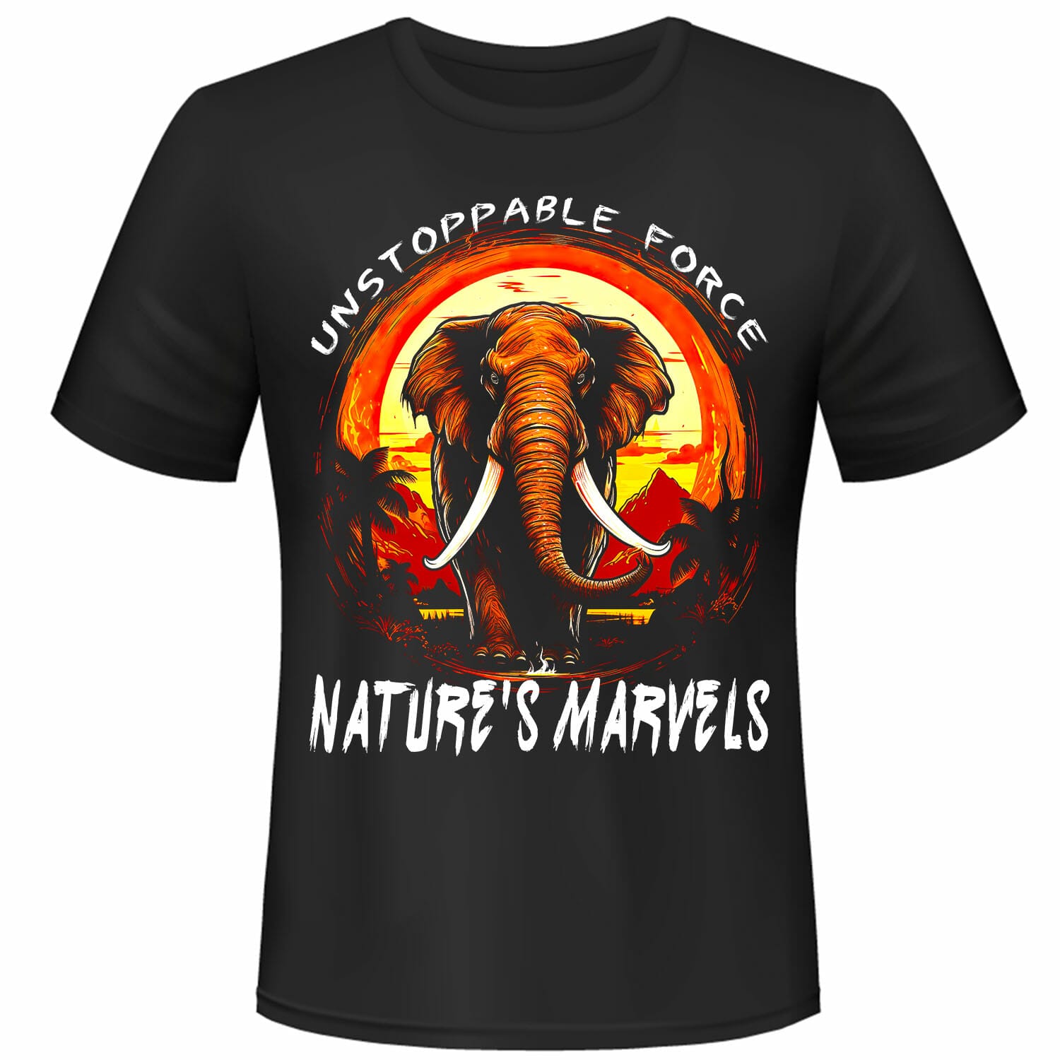 natures marvels elephant tshirt design