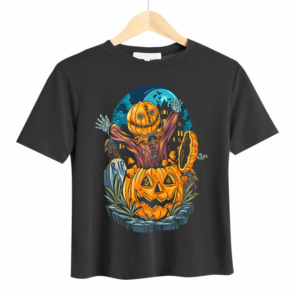 Pumpkin Scarecrow T-shirt Design