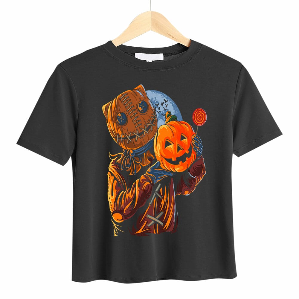 Pumpkin With Purge Mask Halloween T-shirt Design