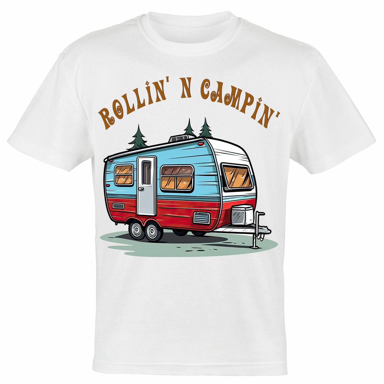 Rollin N Campin T-shirt Design For Camping