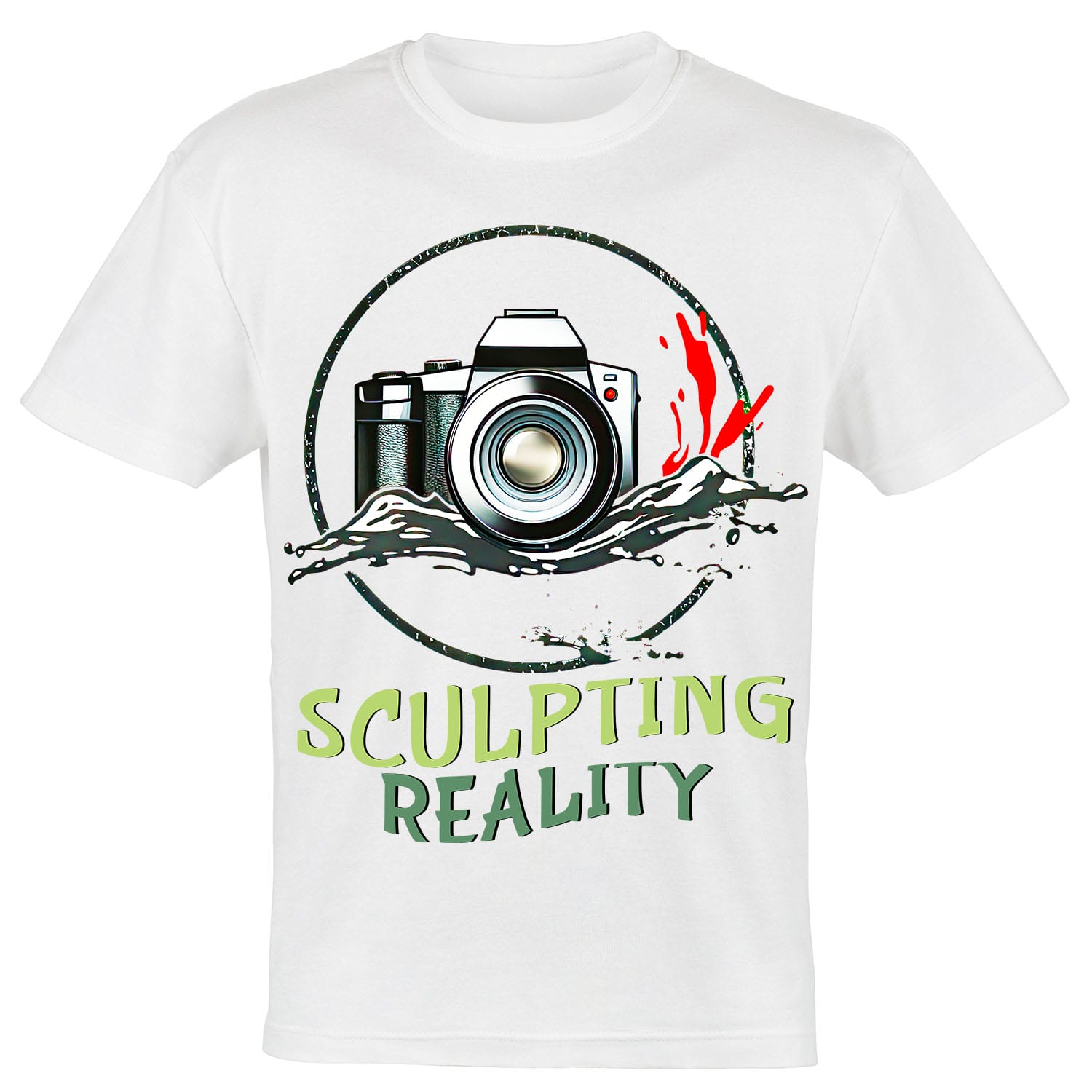 Sculpting Reality Camera T-shirt Design