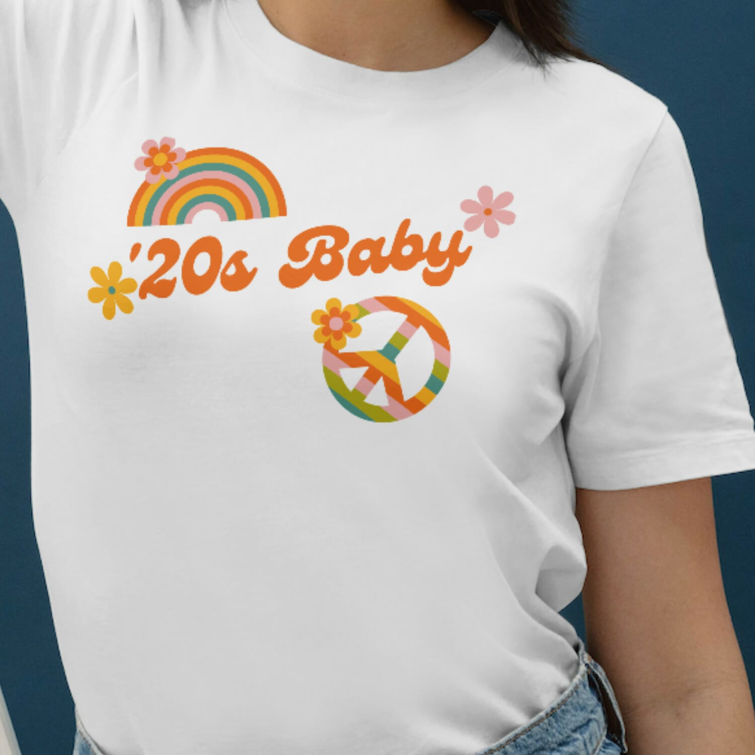 Groovy style 20s baby T shirt design